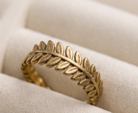 Blaadjesring goud