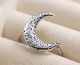 Maanring zilver